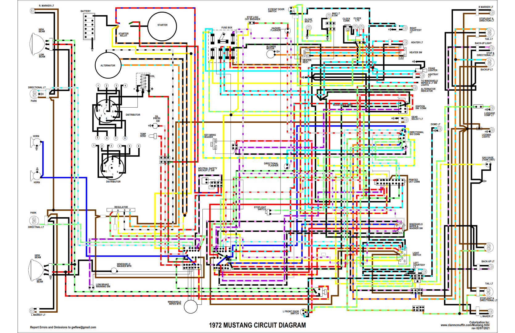 72 Mustang Wiring Diagram