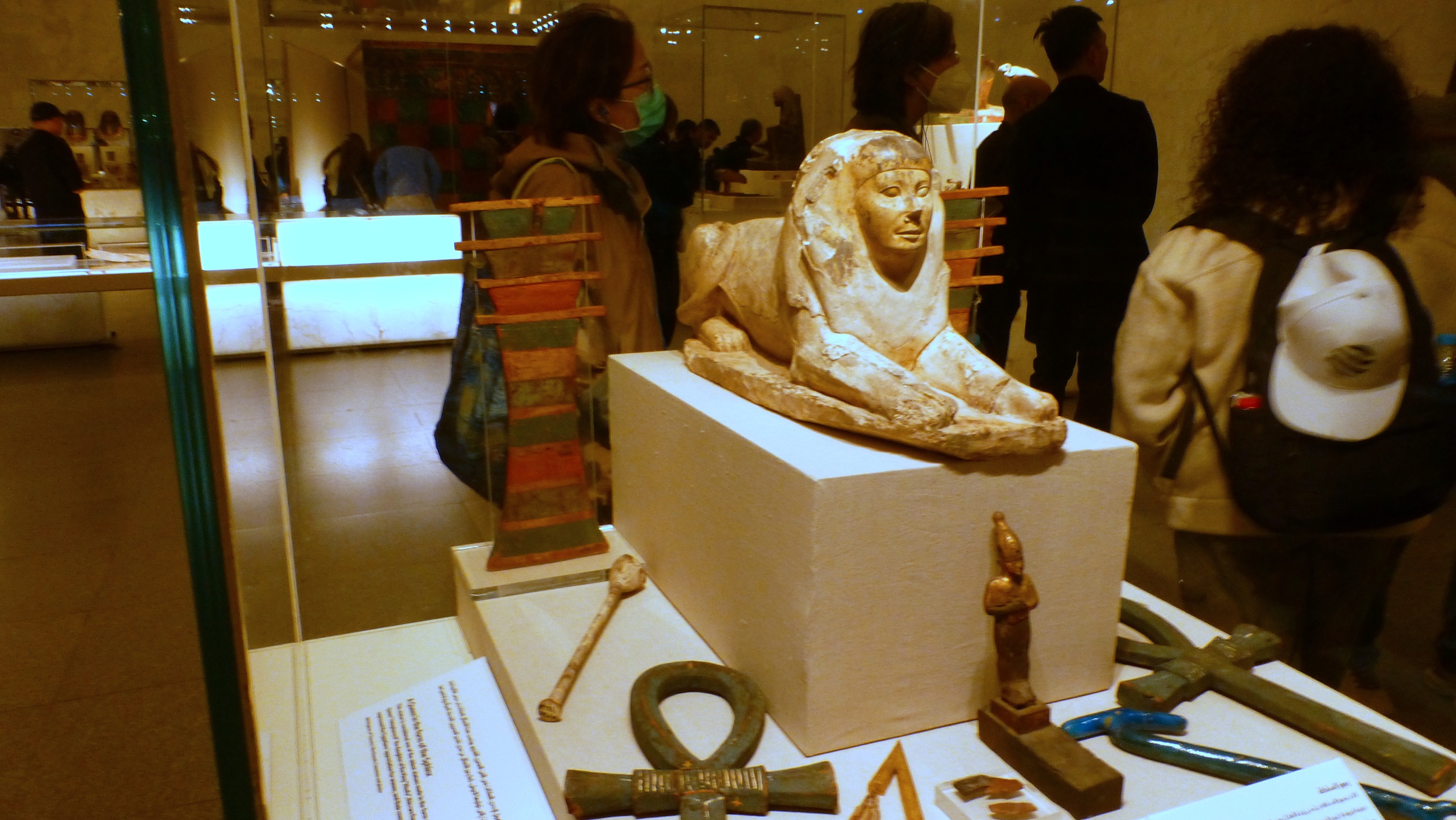 This statue, made about 2500 BC, is one of the oldest made in the form of a sphinx. It is attributed to Queen Heteferes II, daughter of King Khufu.