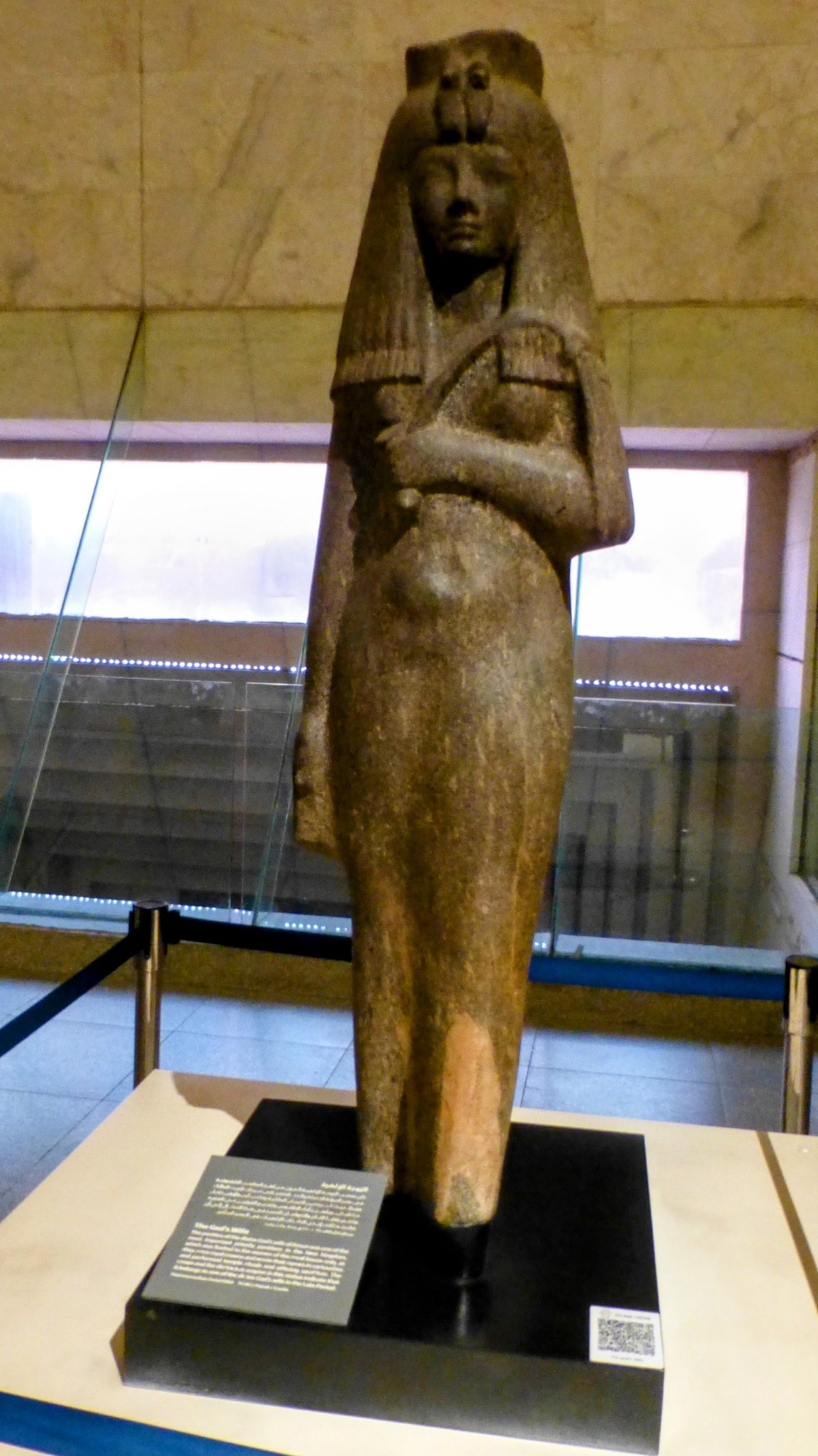A granite statue of the divine God`s wife of Amun.