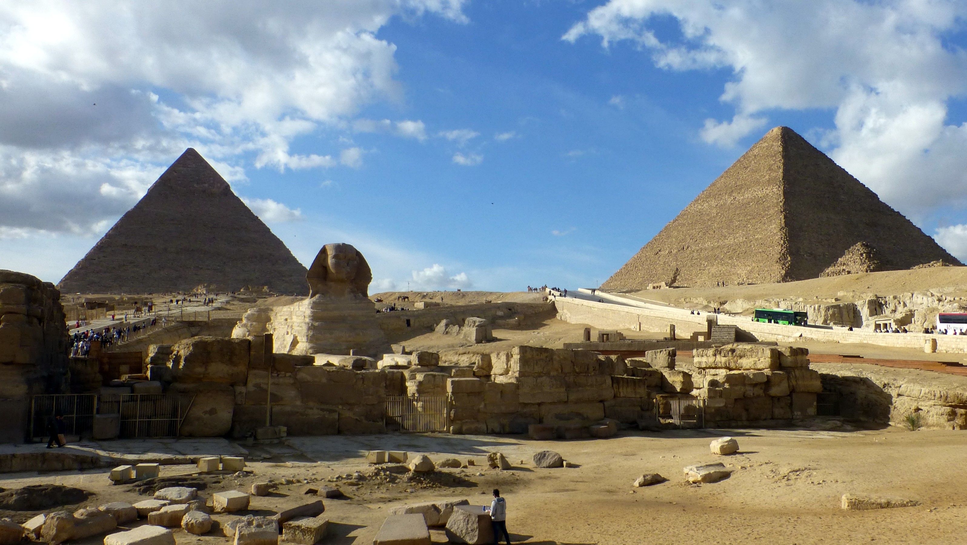 While classic pictures of the Sphinx show him crouching in the sand seemingly isolated, the truth is different.