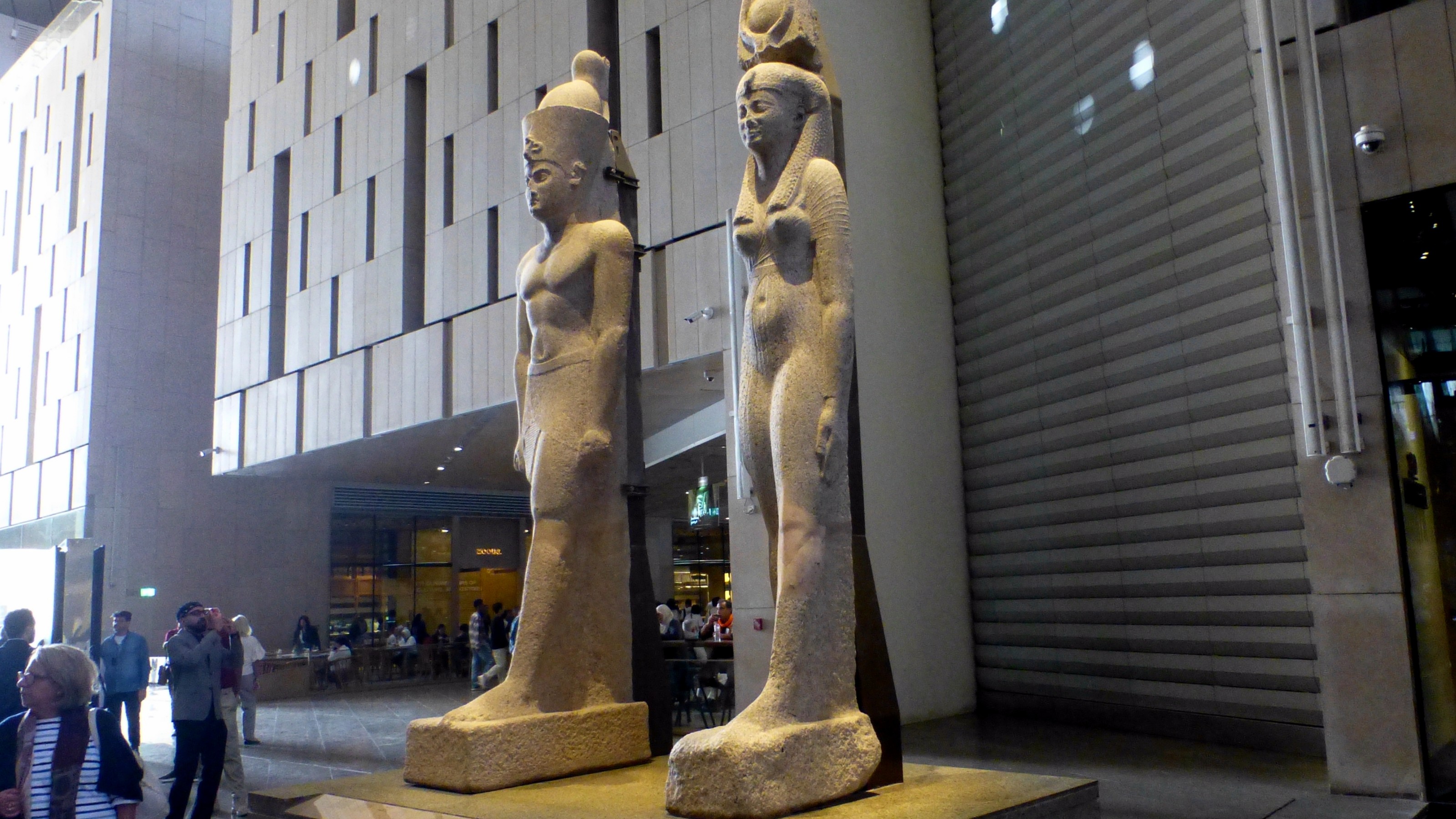 Colossi of a Ptolemaic king and queen
