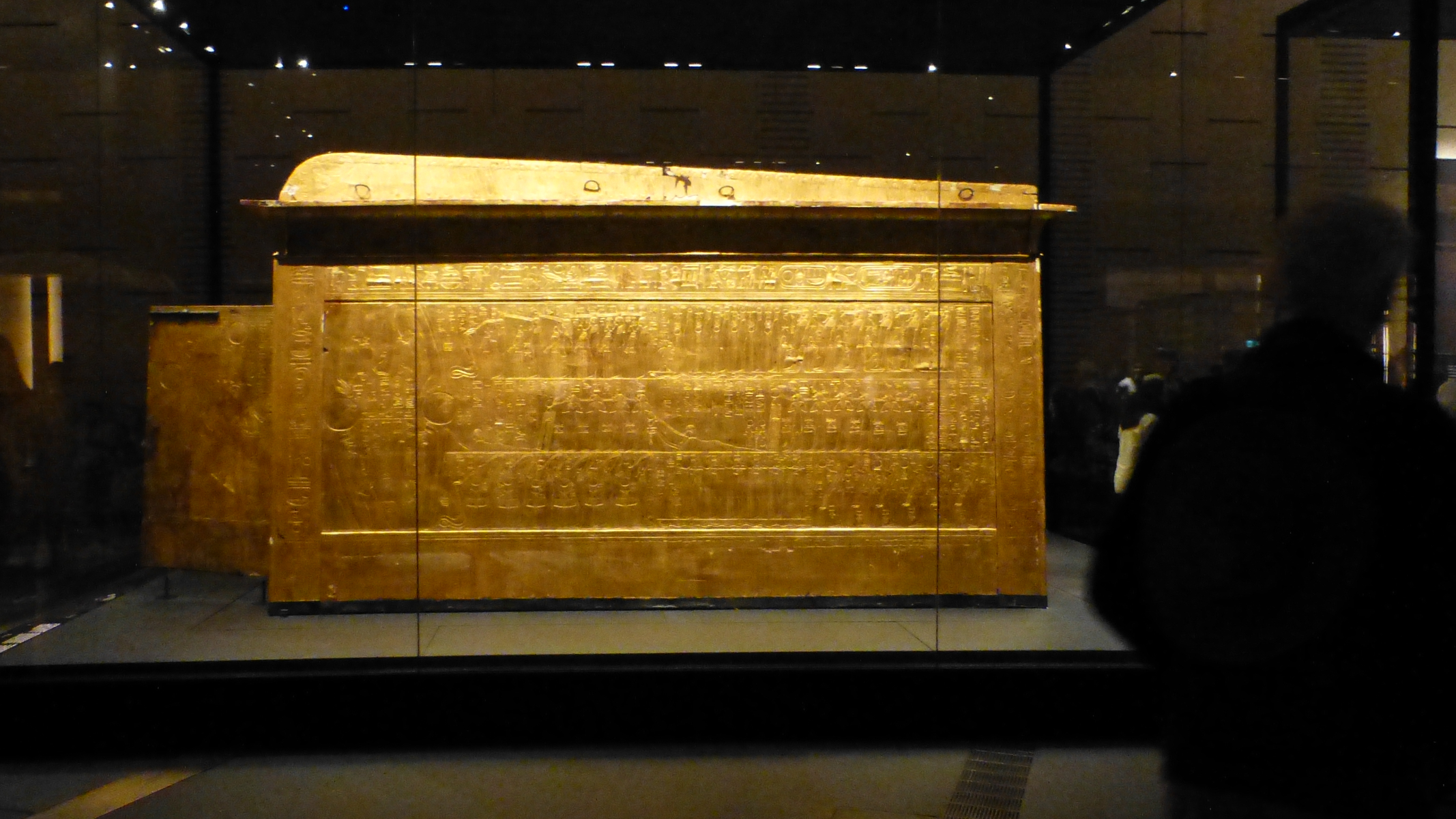 One of the containers than enclosed King Tutankhamun's three nested anthropoid coffins.