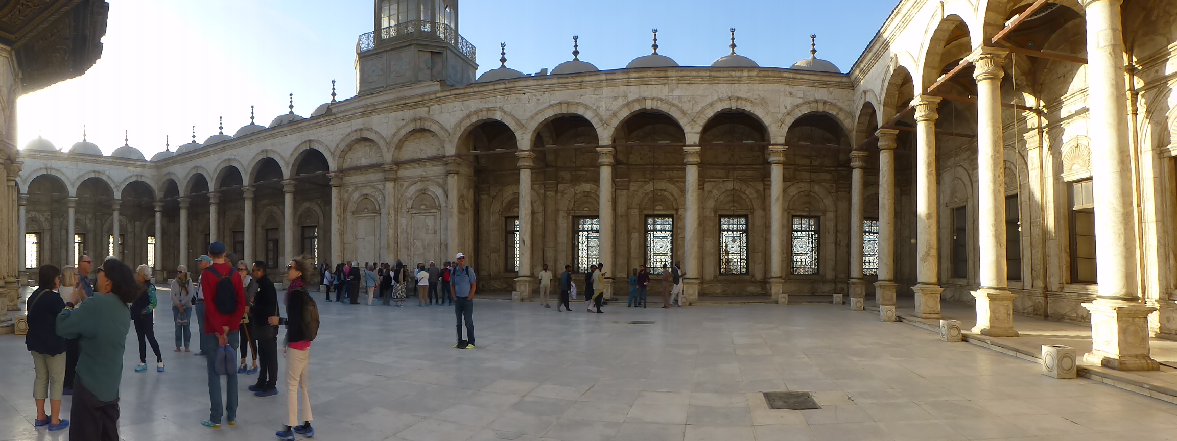 The inside court of the Mosque called a sahn.