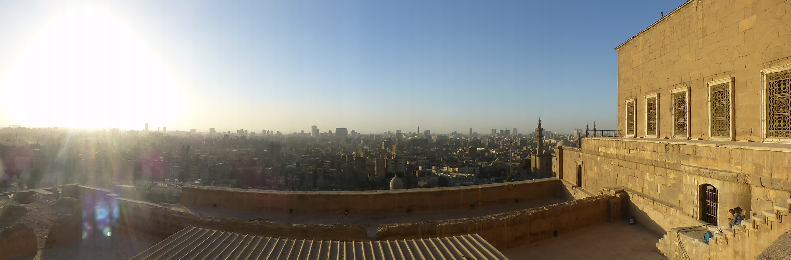 A panoramic view of the City of Giza from the walls of the Citidal.