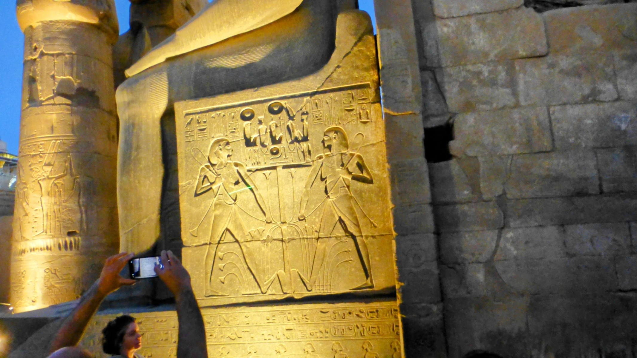This stone relief depicts Ramses sitting on conquered warriors.