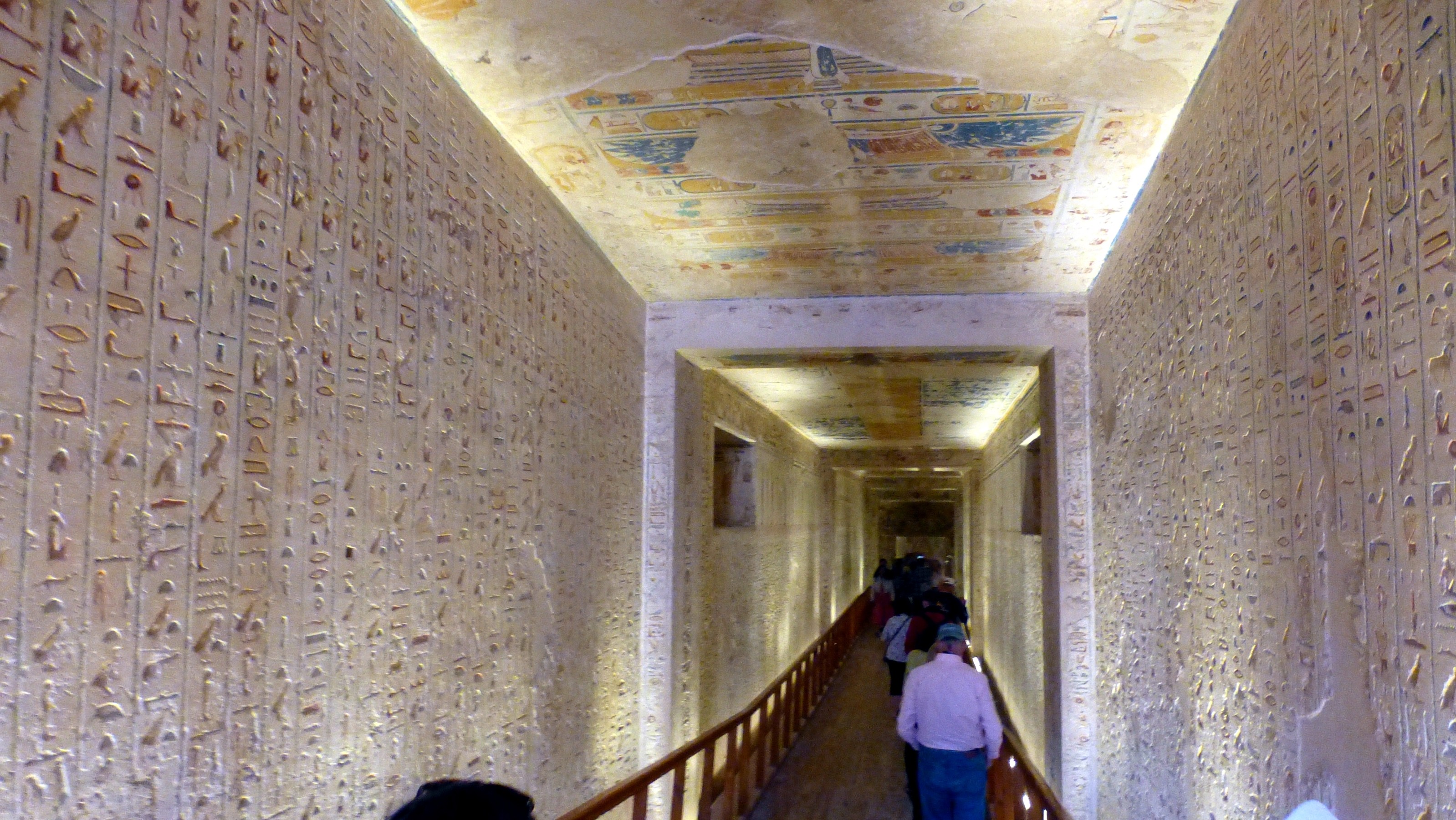 The entrance passage to the crypt. As you can see, the walls and ceilings are covered with hieroglyphs and graphics.