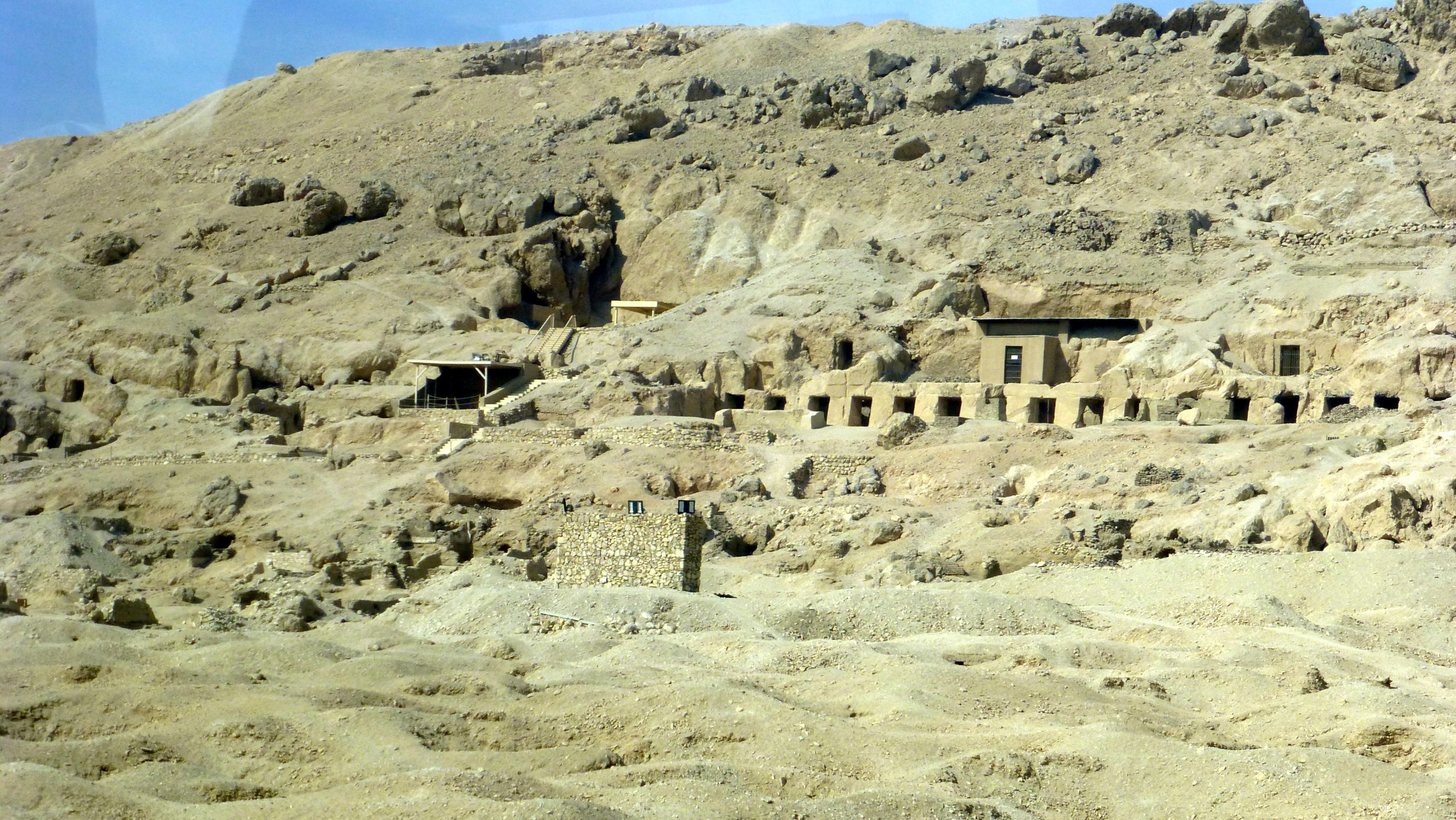 The dwellings of the laborers that built the tombs.