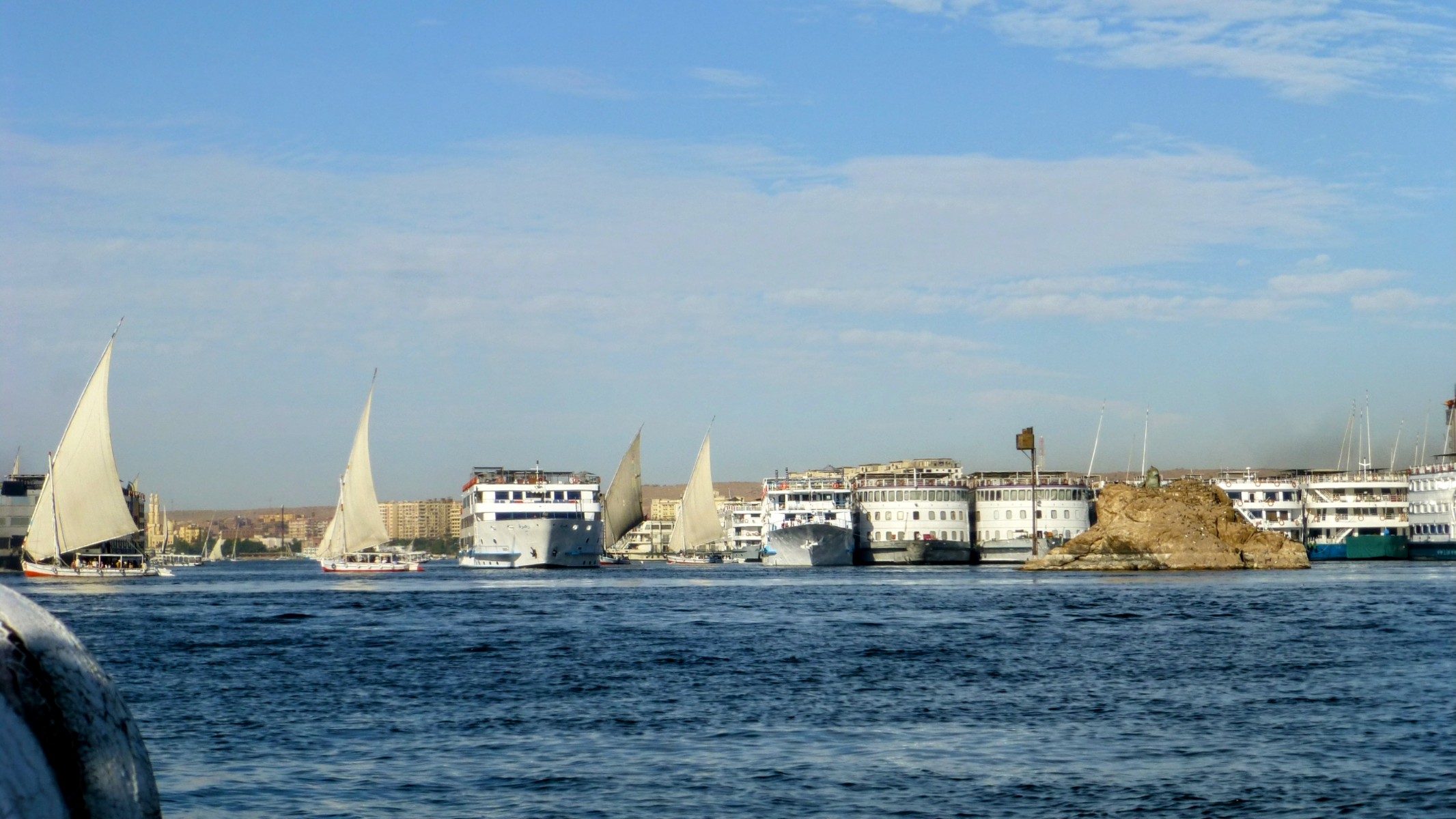 As we started our boat ride, we spotted these feluccas in the distance.