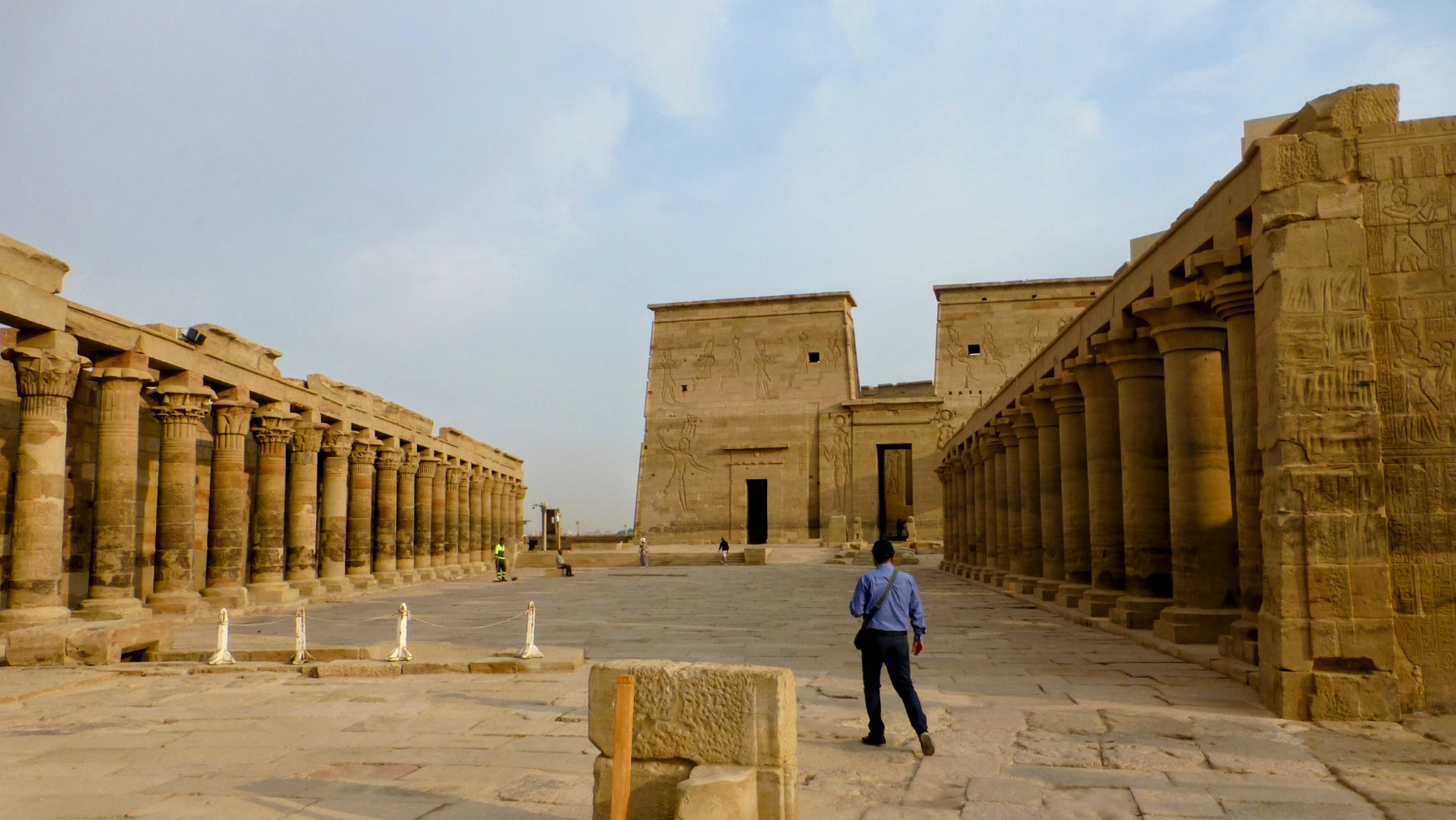 An overview of the outer court looking to the entrance of the Temple.