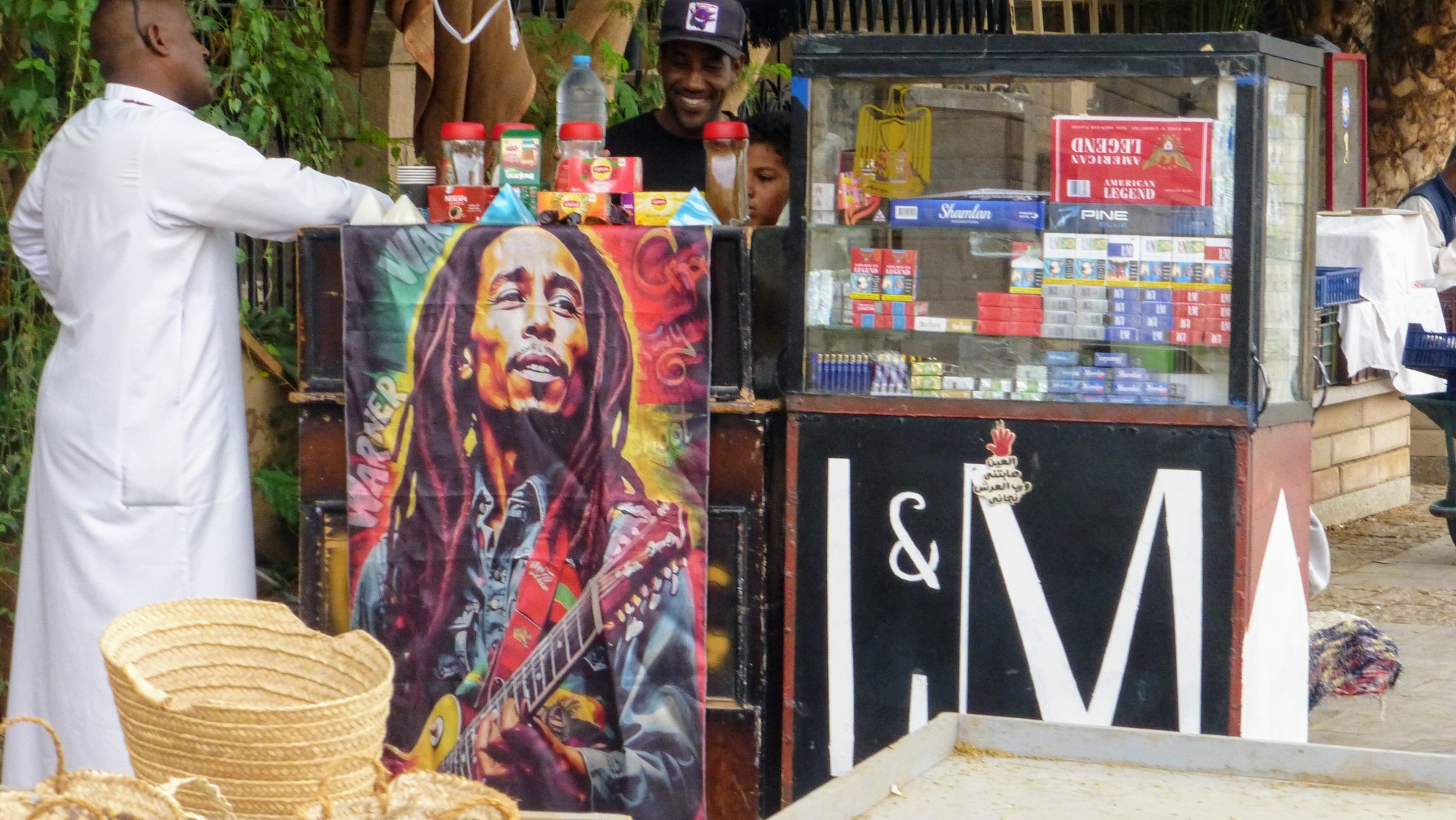 One of the Egyptian gods that I saw often (but not on temple walls) looked a lot like Bob Marley!