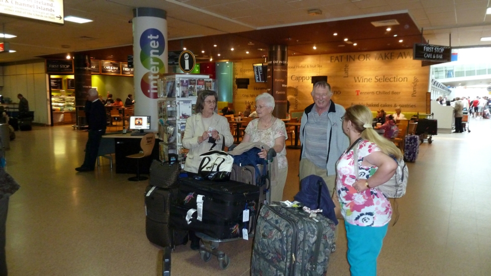 Gathering at Glasgow Airport