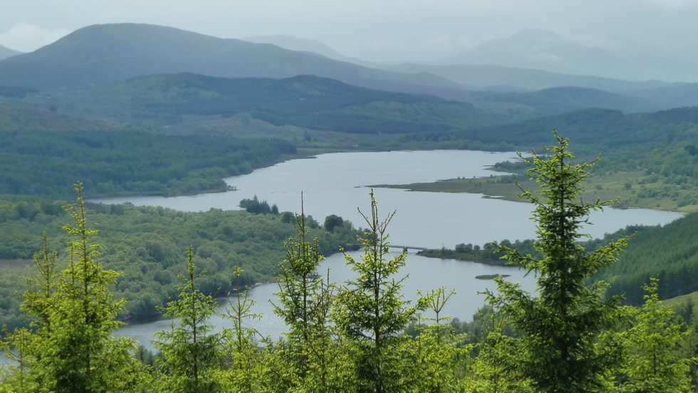 Loch Garry. From this perspective, it appears as a map of Scotland!