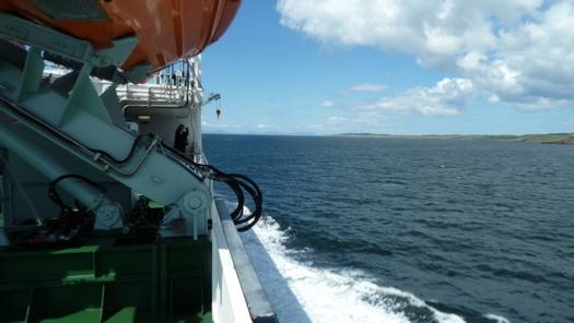 Crossing The Minch with the remnants of Skye in the distance.