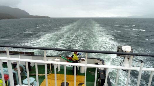 Crossing the Minch with Lewis aft and Skye to starbord.