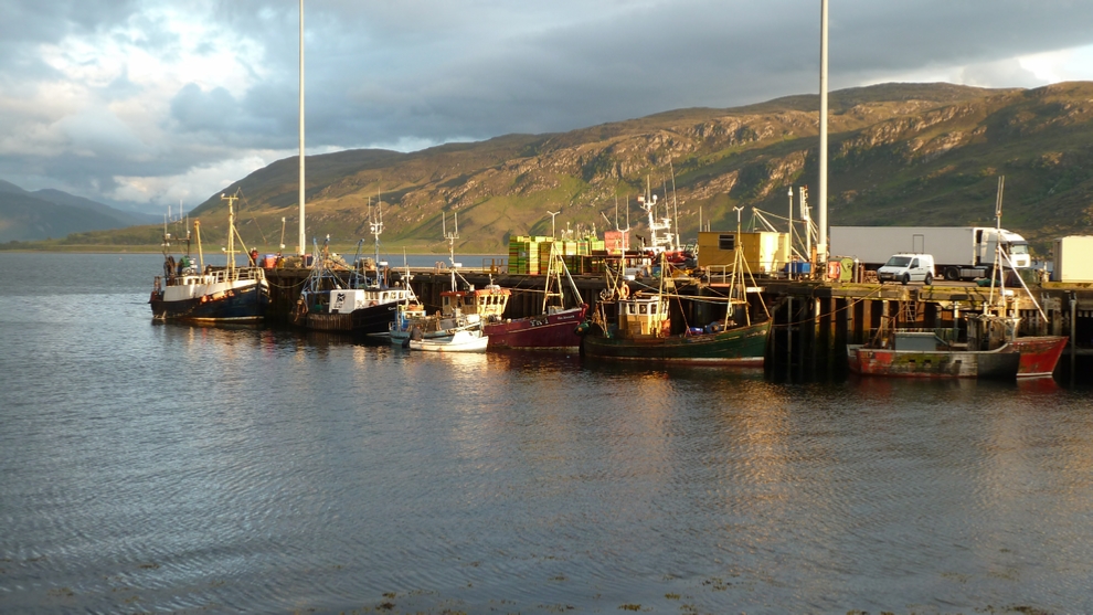 Ullapool Harbour at evening light
