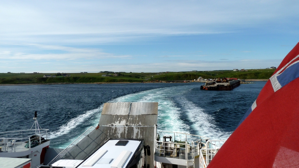 Leaving Gills Bay bound for the Orkneys