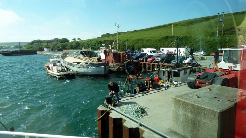 Preparing to disembark at St. Margaret’s Hope