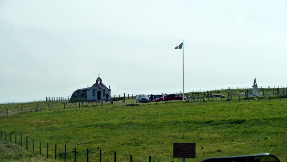 Arriving at the Italian Chapel