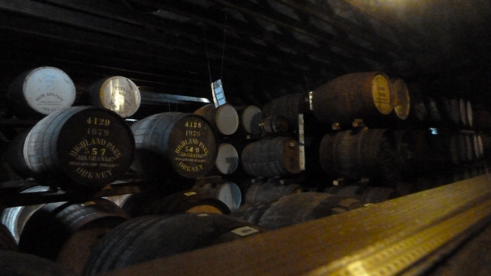 A fine whisky aging in the barrel