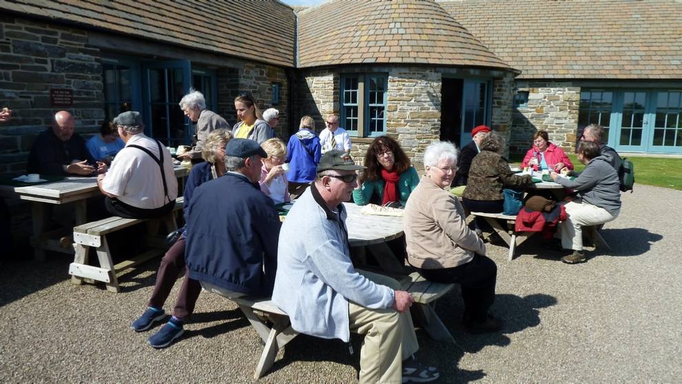 Taking a tea break at Castle Mey