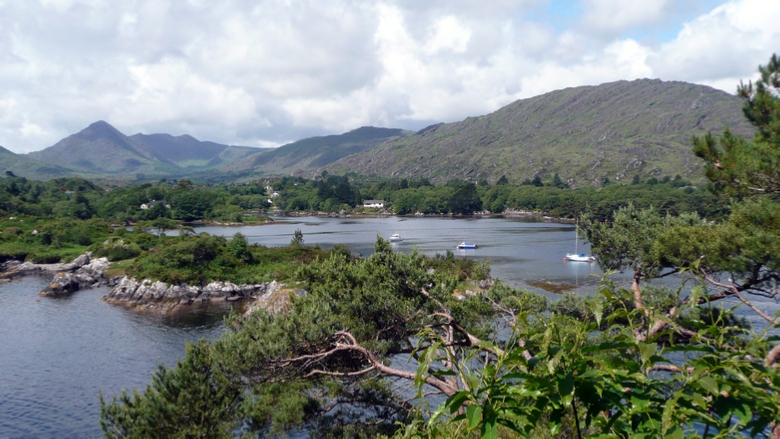 Looking southwest for Illnaculin Island