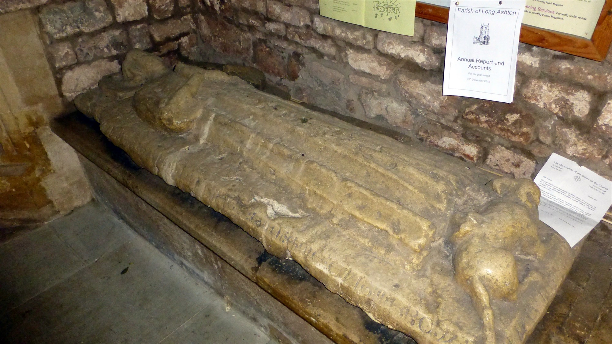 One of the two crypts lining the foyer of All Saints Church
