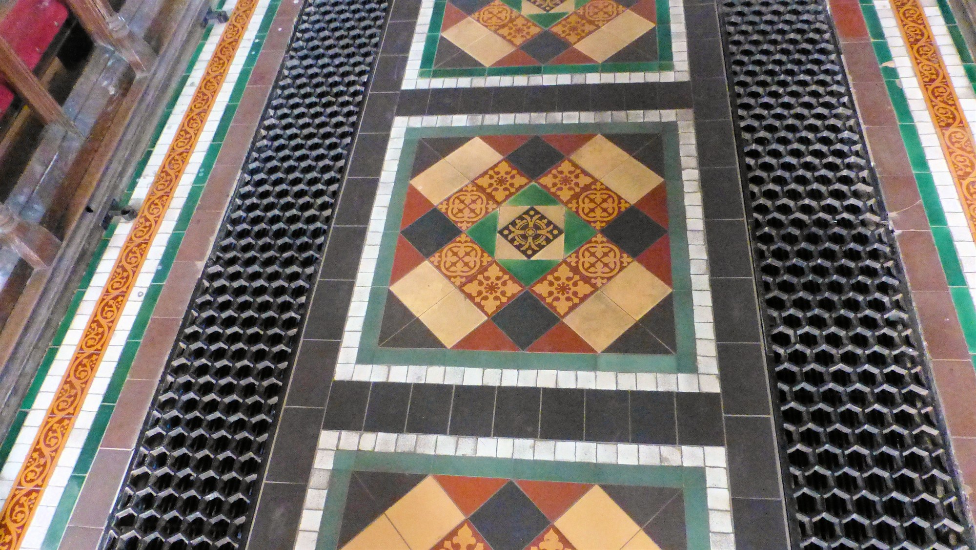 The tile floor in the Alter room