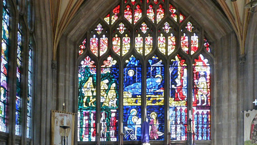 One of the many stained glass windows of St Mary Redcliff.