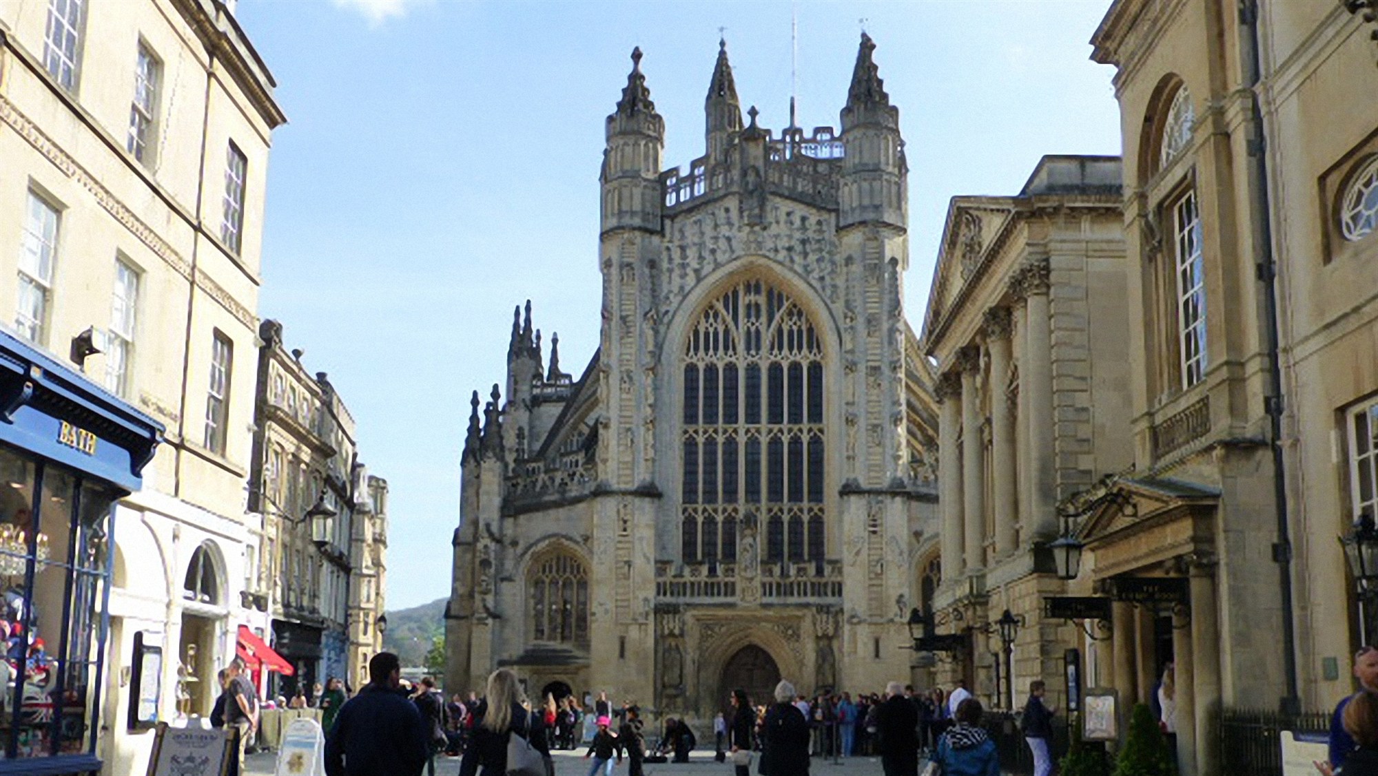 The Abbey Church of Saint Peter and Saint Paul, commonly known  as the Bath Abbey or Bath Cathedral.