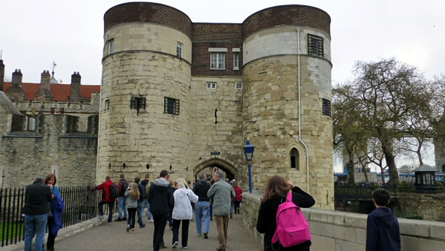 Entering the Tower through the Byward Tower