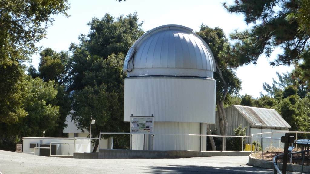 This 40 inch reflector is one of an array of six scopes known as the CHARA array. When all are focused on a single object and combined, the array has an effective diameter of over 1000 inches. It is capable of resolving individual stars in distant galaxies! &nbsp; (FYI the Chara is owned by Georgia State University.)