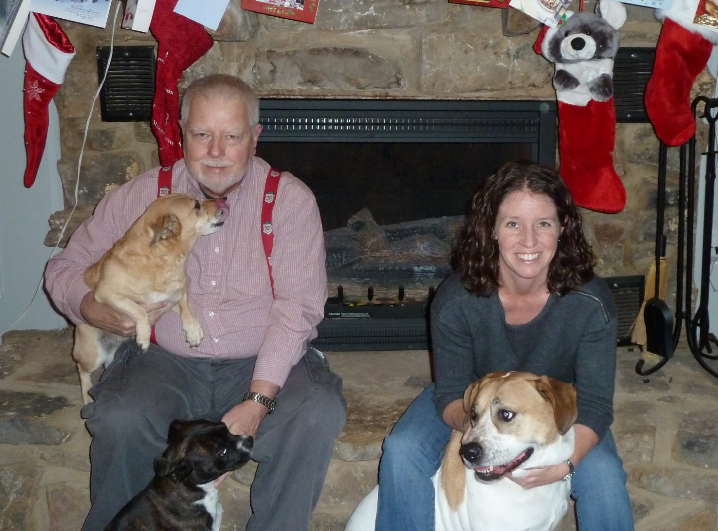 Me & Amy with Dusty, Sally and Clovis Christmas 2010