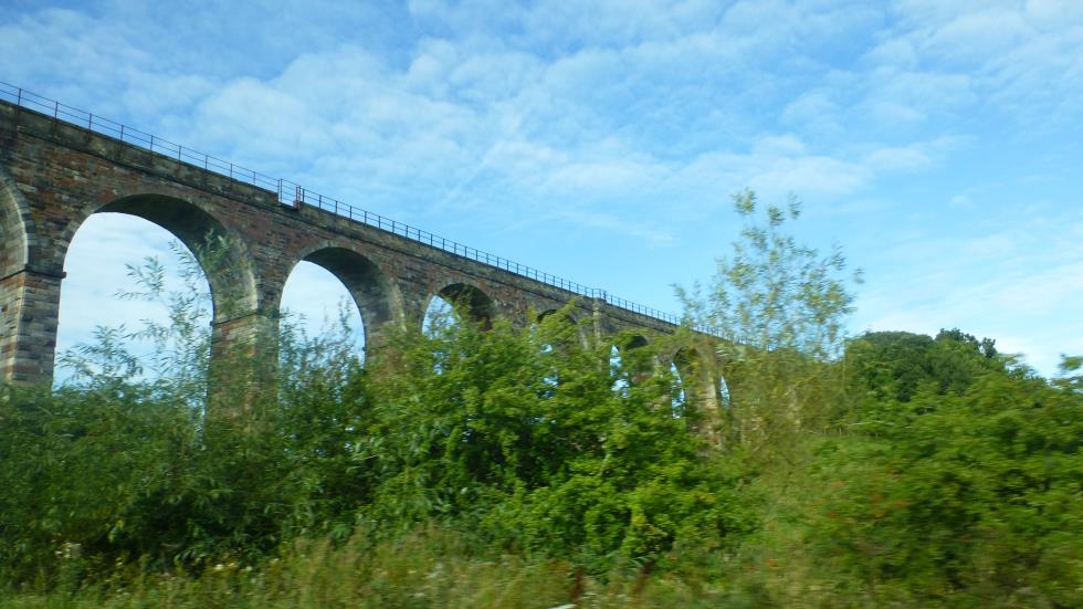 As we neared Turnberry, I saw what I took as a Roman aqueduct...until I remembered that there were no Roman aqueducts in Scotland. Turns out it was the Burnton Viaduct on the Ayr and Dalmellington Railway crossing the B742.