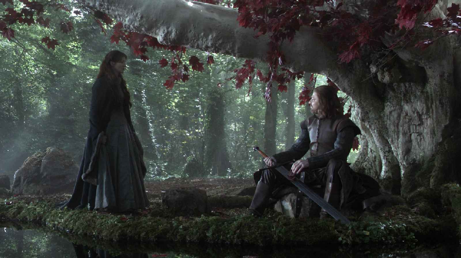 Ned and Cat under the Weirwood Tree