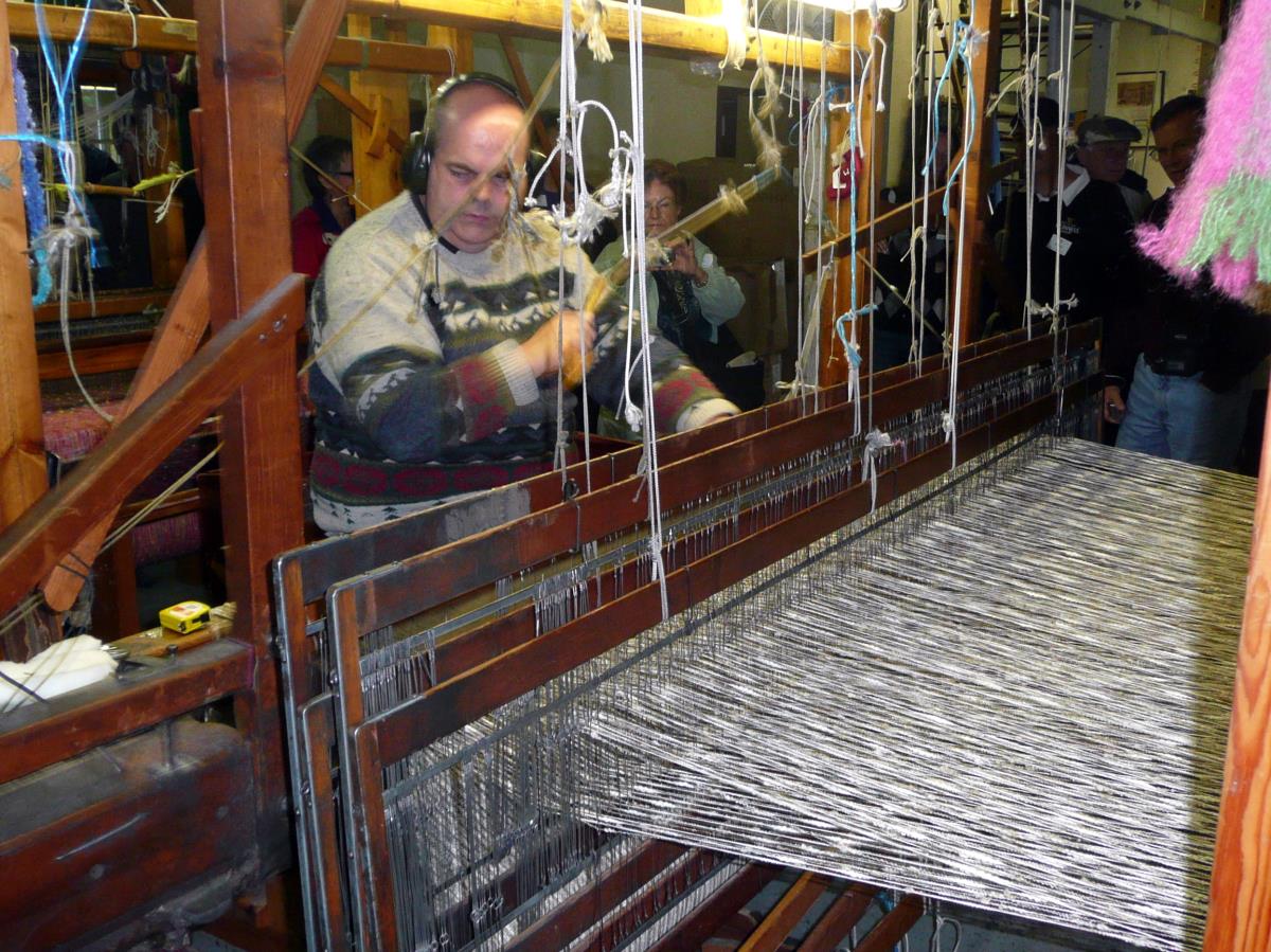 One of the Evoca Weavers at Work