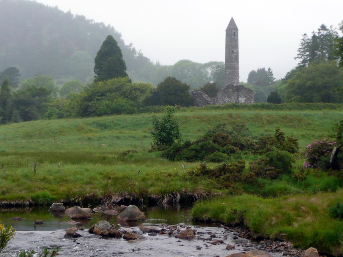 Looking to the Tower from the burn