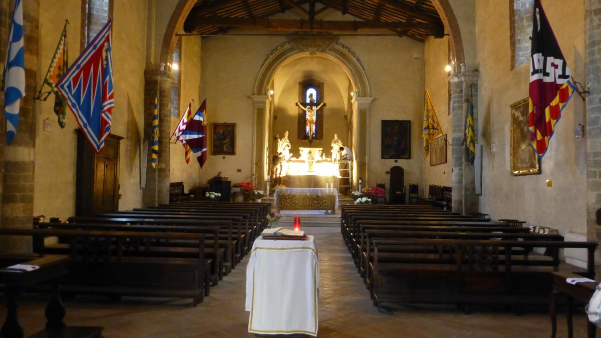 Inside the Chiesa di Sant'Agostino (Church of St Augustine)