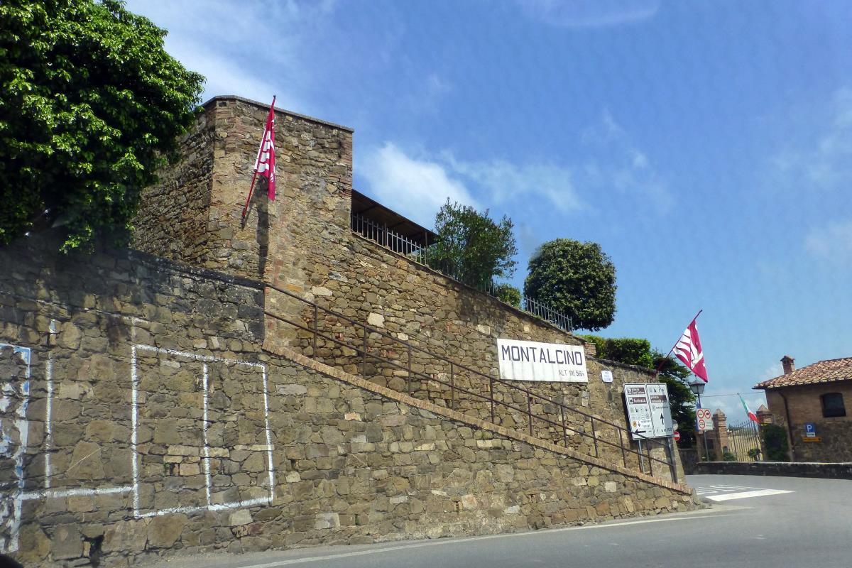 Entering Montalcino