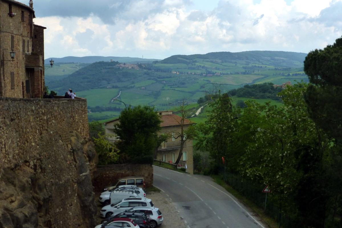 The view from the ramparts of Pienza