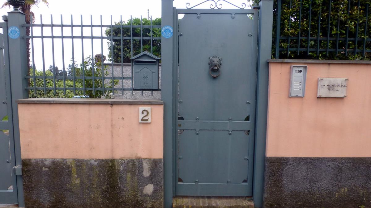 The entrance gate to our home in Acireale, Sicily -<wbr> No. 2 Via Apollo