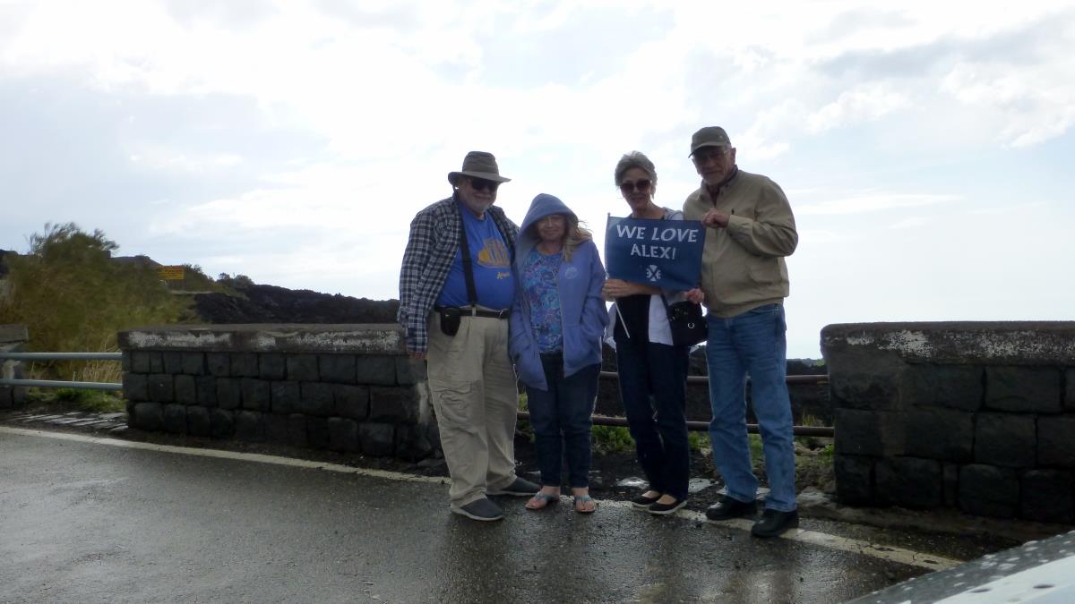 Our tribute to Alex 6200 feet up Mt Etna