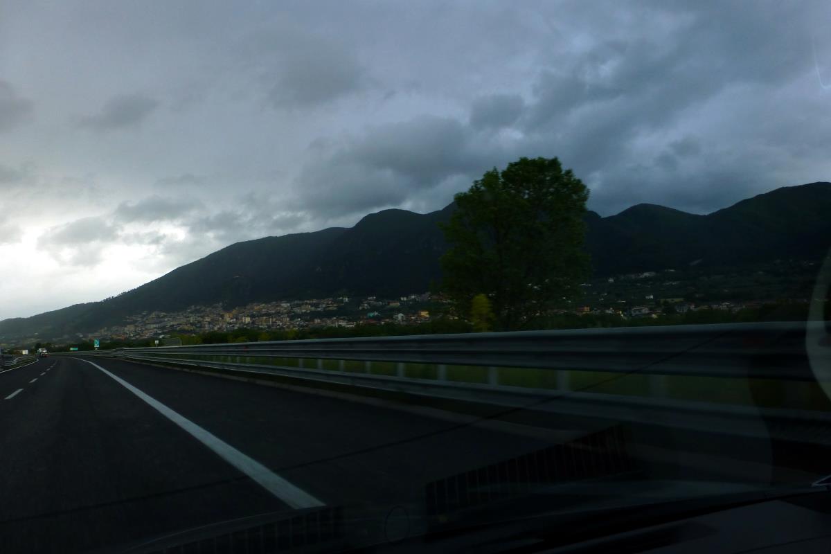 An example of the many towns that lay at the base of the Apennine Mountains which extend the length of Italy