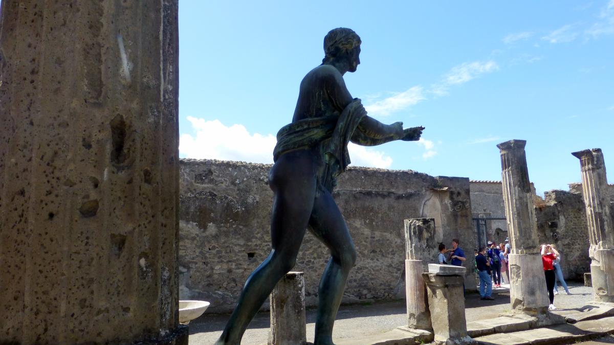 A Bronze Statue in the Temple of Apollo