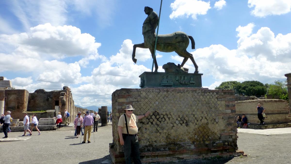 The Centauro di Igor Mitoraj in the Foro di Pompeii