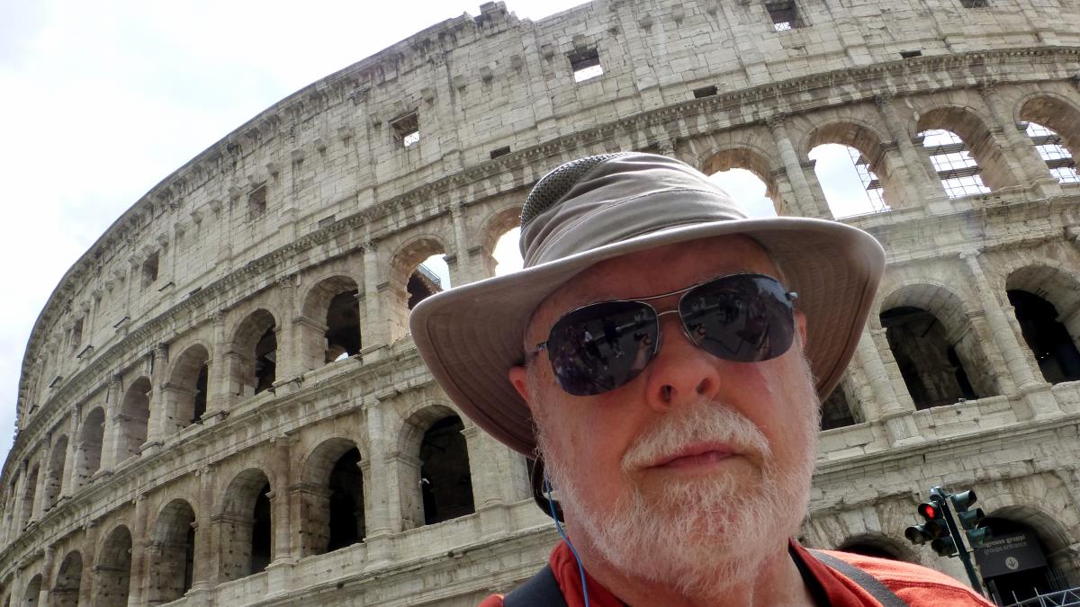 Another selfie (with the Colosseum in the background)