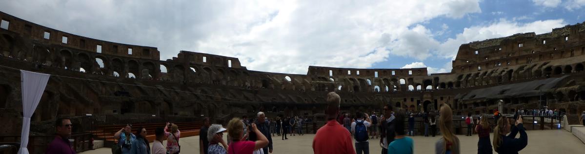A panoramic view of the Colosseum